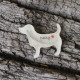 Erinnerungskette oder Schlüsselanhänger Hund mit Hundefell