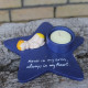 Kerzenhalter Stern mit Baby für Gedenkecke, handbemalt