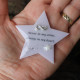 Stern für die Gedenkecke mit Sternschnuppe & Kindsdaten